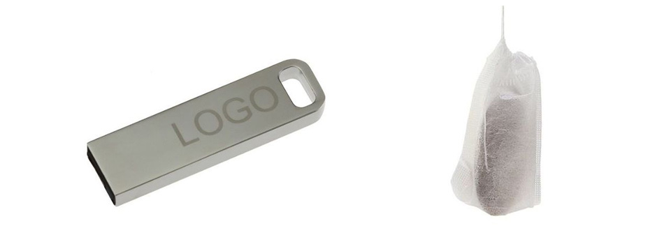 USB Stick Element mit TeaBag als Verpackung