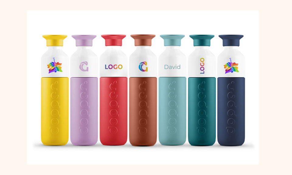 Dopper Thinsulated Thermosflaschen in unterschiedlichen Farben als Werbeartikel