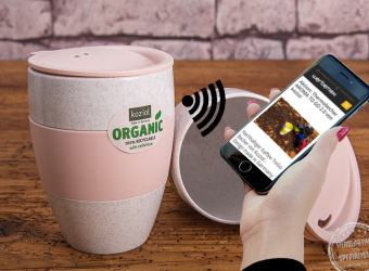 Coffee to go Becher mit NFC System