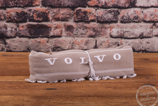 Handtuch für die Sauna bestickt mit Volvo Logo
