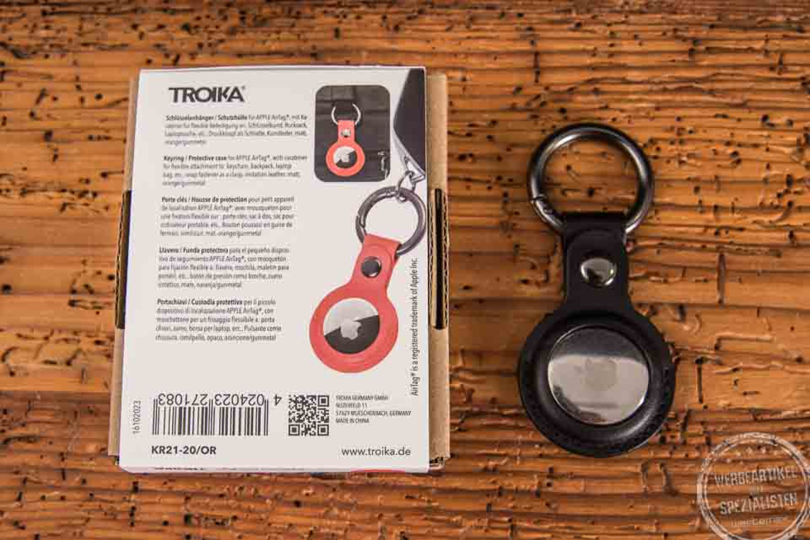 Troika AirTag Anhänger schwarz als Werbeartikel