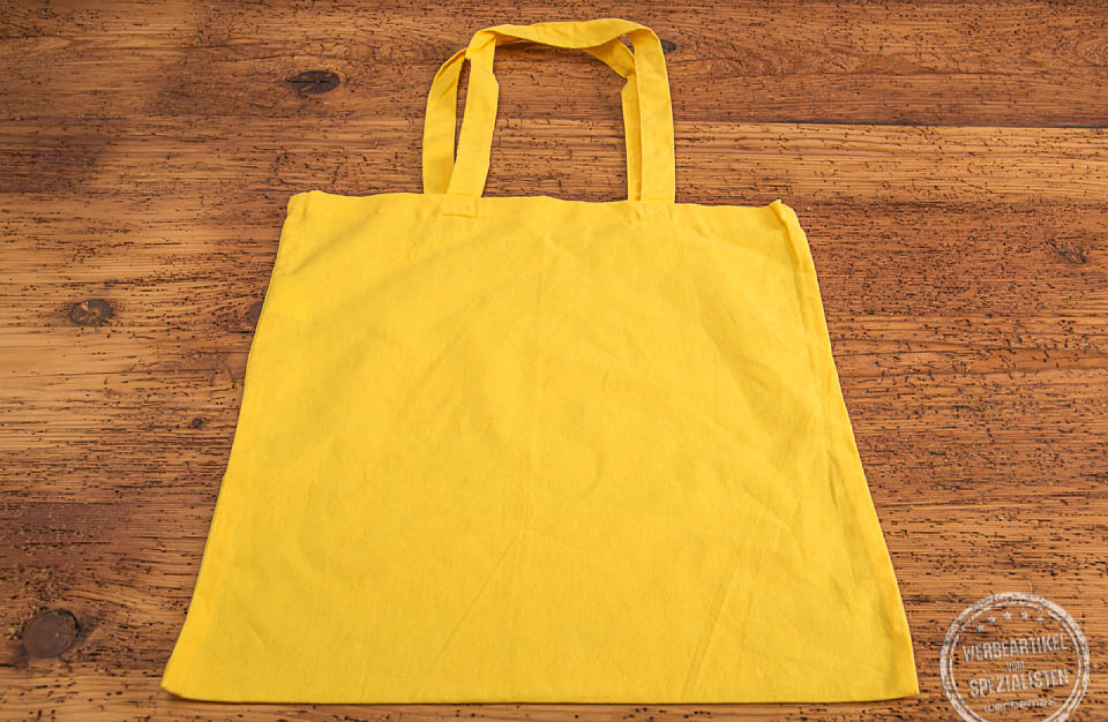 Tragetasche aus Baumwolle mit Logo in gelb