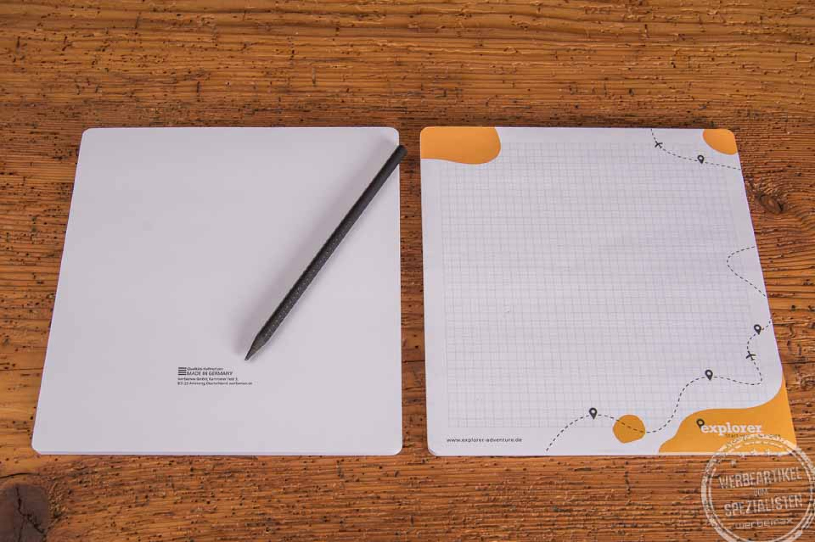 Haftnotizen als Mousepad bedrucken mit Logo für den Schreibtisch.