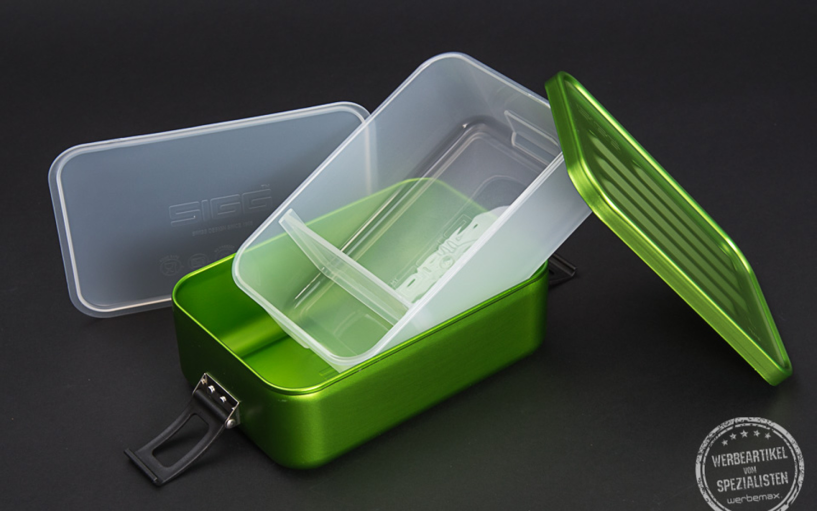 SIGG Metal Food Box green mit Trennwand